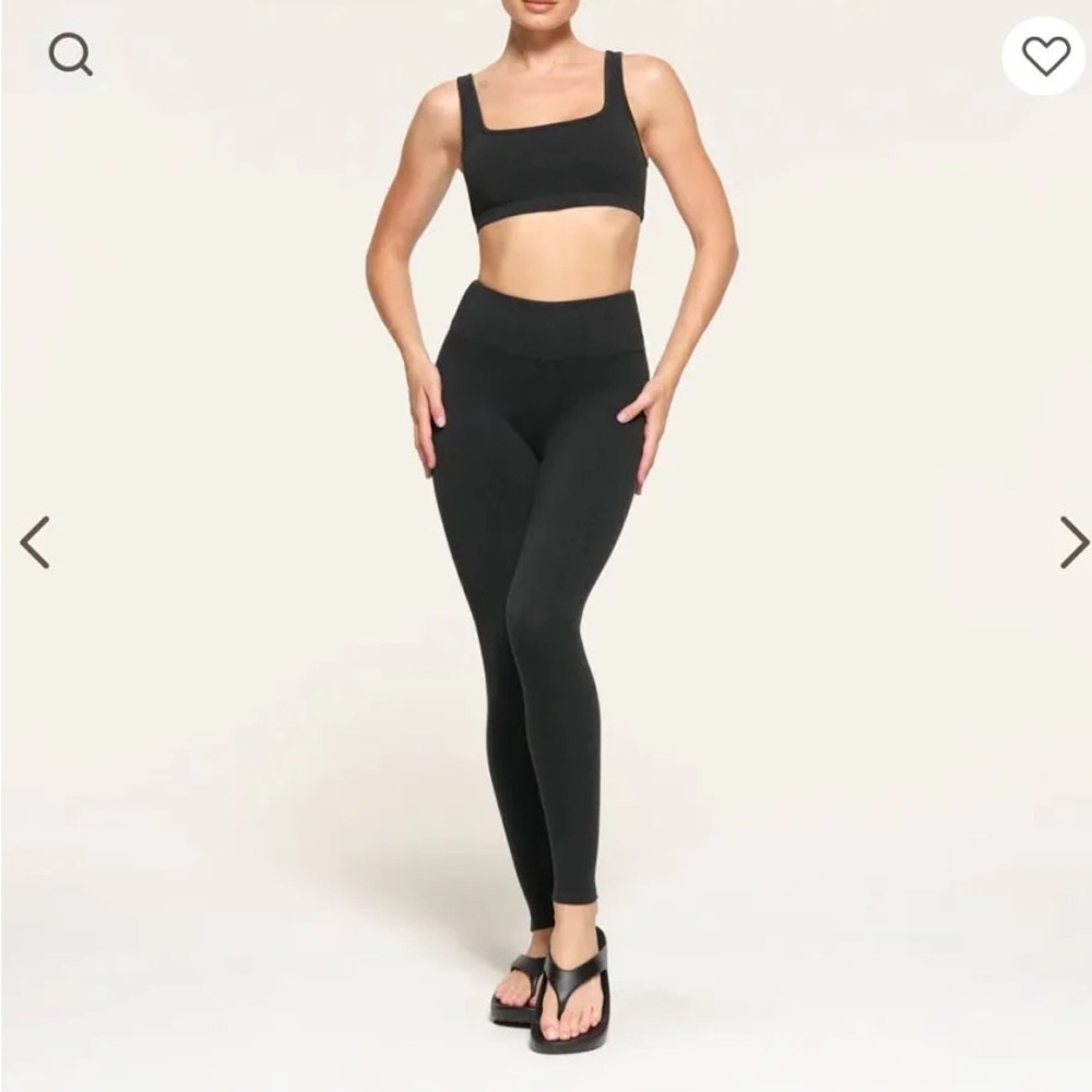 SKIMS Outdoor High-Waisted Banded Legging in Washed Onyx